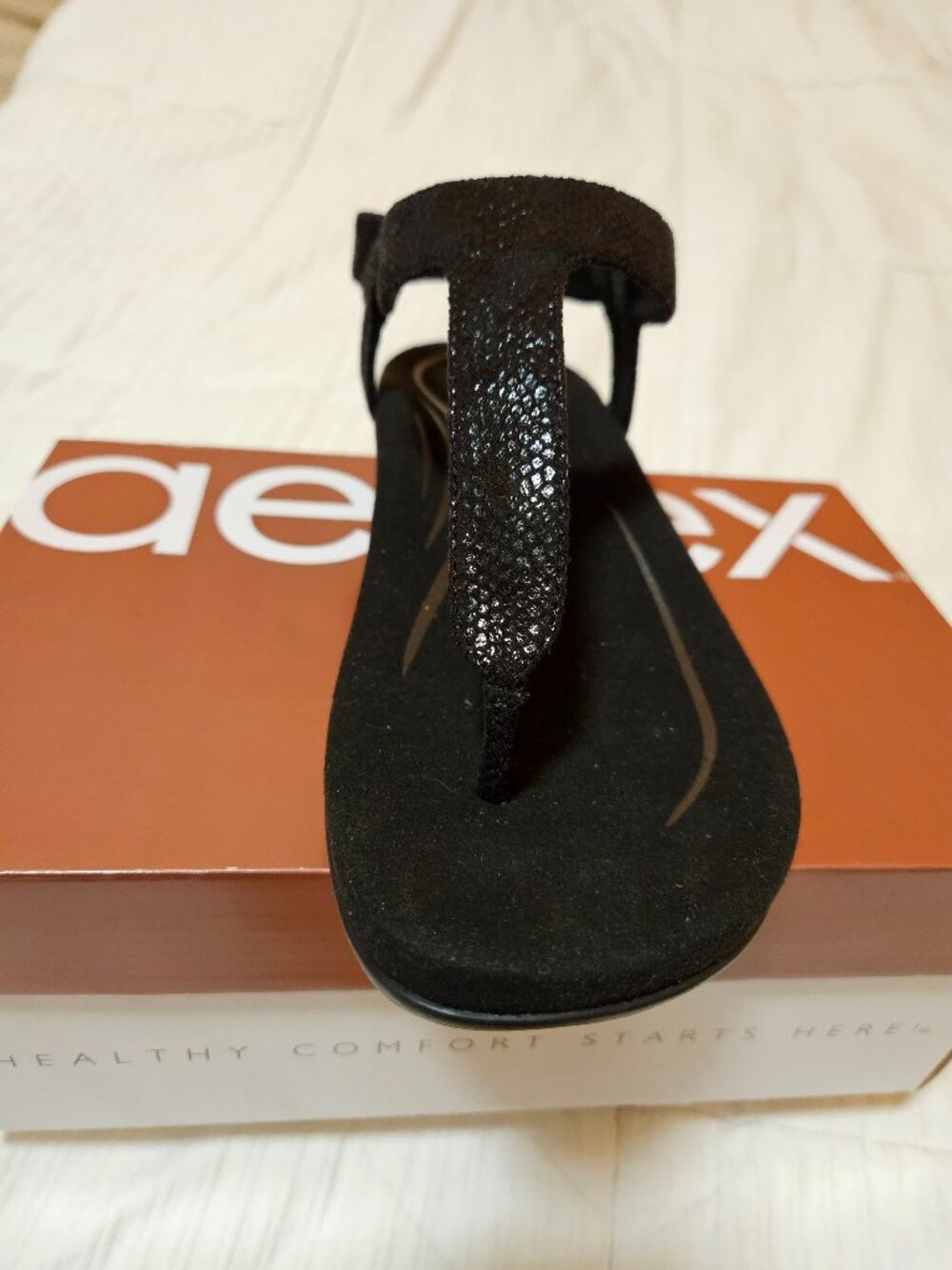 Aetrex Jane Black sandals suze 7.5 -8